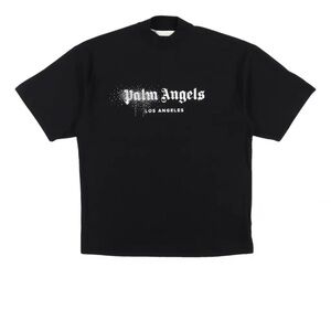 Palm Angels Black Tee with White Logo